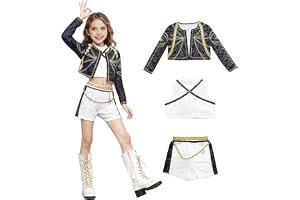 Cosplay kostym, svarta kostymer karaktär utklädnad, scen rollspel, idol-cosplay utklädning, popsångare cosplayrollspel unifor