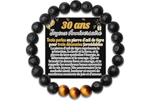 TEMULNEE 50 40 30 20 60 70 80 90 Ans Anniversaire Bracelet Cadeau d'Anniversaire Homme Original Idee Cadeaux Anniversaire pour Mon Beau Papa A Son Petit Fils Tonton Neveu Frere Papy Mari Bracelets Bijoux