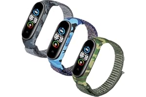Keecuty Bransoletka kompatybilna z Xiaomi Mi Band 6, Xiaomi Mi Band 5, regulowana, nylonowa, zapasowa, kompatybilna z Xiaomi Mi Band 4/Xiaomi Mi Band 3, dla kobiet i mężczyzn