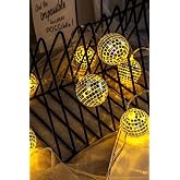 Mobee Mini Disko Topu Dekoratif S&uuml;sleme 10 Lu Led Zinciri Pilli S&uuml;s Led Şerit Disko Topu Led Işık 1430