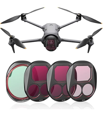 Accessoires Caméra DJI Action 4 Kit Filtres DJI Osmo Action 4/3 - 4 Filtres (CPL, ND8, ND16, ND32) - - Anti-reflets Verre Optique Hd
