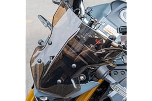 Lorababer Parabrezza per Moto in plastica ABS deflettore per zanzariera carenatura Anteriore Compatibile con FZ 09 MT 09 FZ09 MT09 FZ-09 MT-09 2017 2018 2019 2020 Accessori(Marrone)