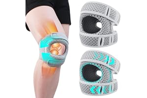 71NMLY 2 Stück Kniebandage Männer Damen,Kniebandage Verstellbare Knieorthesen,Bandage Knie Stabilisierung,Pain Relief Knee Braces,Patella Kniebandages für Sport,Läuferknie,Arthrose,Knieschoner(Grau,L)