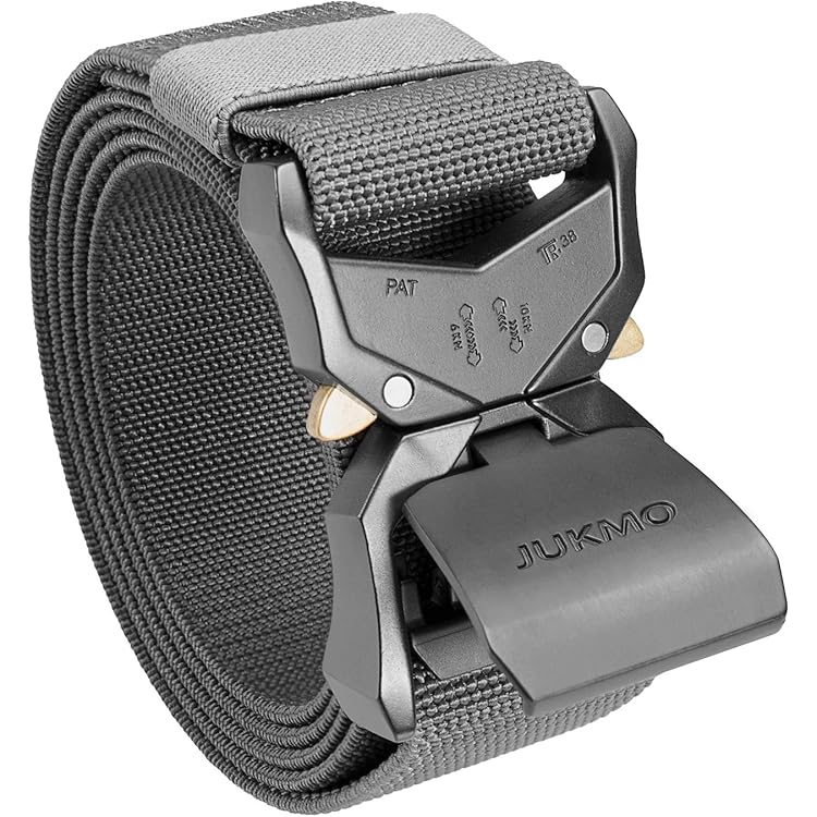 Corpower Tactische Riem voor Heren - 120 cm Lang, 3,8 cm Breed, Robuuste Nylon Riem Met Snelsluiting - Inclusief Molle-tas en Haak, Zwart