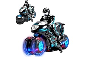 OBEST RC Motorcycle, 2.4G Kids Remote Control Motorcycle Children's Stunt Spinning Toy Car, 360°Rotating Car, Air Gesture Car Off-Road 2.4Ghz High Speed Rotation Drift