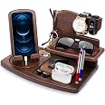 Docking Station in Legno, Organizzatore da Scrivania, Portaoggetti