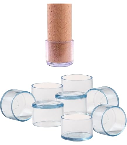 32 Gommini Universali Per Sedie In Silicone E Feltro – Antigraffio E Antirumore Per Gambe Tonde (32–46 Mm) E Quadrate (22–36 Mm)
