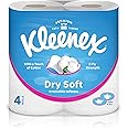 Kleenex Dry Soft Toilet Tissue Paper, 2 PLY, 4 Rolls x 200 Sheets, Embossed Bathroom Tissue with a Touch Of Cotton