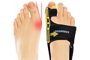 Vicorrect Orthèses Ballenzeh ajustables catheter orthopédique Ballenzeh, support de soulagement de la douleur de jour et de nuit, 2 pièces, noir uni