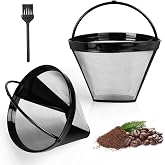 AOMIG 2 Pieces Reusable Coffee Filter, Permanent Coffee Filter No.4, Coffee Mesh for Drip Coffee Machines, Suitable for Most