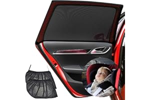 FUNMO Pare-Soleil Voiture Bébé 2 Pièces Voiture Pare Soleil Fenêtres de Voiture Soleil Bloquer Les Rayons UV Pare Soleil Chaussette Taille Universelle pour Plupart des Voitures