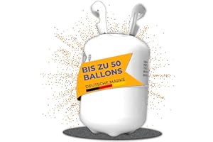 Magnum Ballongas [für 50 Luftballons]– Helium Balloon Gas für bis zu [50 Luftballons] – Ballongas - Helium Gasflasche klein inklusive STAHLMANN Informationsblatt