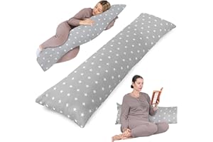 ‎TOTSY BABY Totsy Baby Seitenschläferkissen Schwangerschaftskissen 40x145 cm - Kuschelkissen Schlafkissen Pregnancy Pillow Stillkissen Kissen mit Bezug für Seitenschläfer und Erwachsene Oeko-Tex