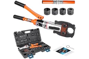 AMZCNC Pinza a pressa professionale (idraulica) con ganasce a pressione, profilo TH 16-20-26-32, per tubi compositi con raccordi del contorno TH, inserti a ganasce TH16, TH20, TH26, TH32 con