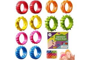 MINXIN 12 PCS Fidget Toys Anneau Bague Ring Anti Stress Enfant, Objet Jouet Anti Stress pour TDAH Enfant, Jouet apaisant pour l'anxiété du Stress