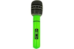 HENBRANDT Single Inflatable Microphone 40cm Blow Up Mics Rock Star Pop Star Toys Fancy Dress Accessory Hen Party Accessories Summer Fun Pool Party Photo Booth Props Party Bag Fillers Boys and Girls