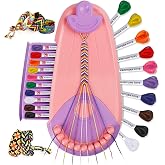 Plunack Friendship Bracelet Making Kit, Gift Girls 6-12 Years | Craft Kit: 20 Threads in 10 Colours and Box with Secret Compa