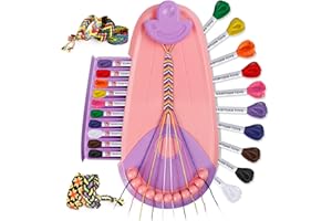 Plunack Kit Bracciale Dell'Amicizia, Kit Braccialetti Fai da Te Bambina 6-12 Anni, Giocattoli Regalo Artigianali Intrecciati, Regali di Natale Creativi Bambina 6 7 8 9 10 11 12 Anni