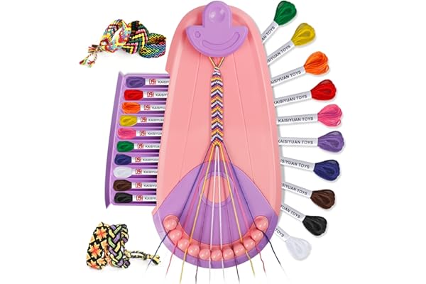 Kit Bracelet Bresilien, Bracelet D'amitié, Cadeau Enfant Jouet Kit de Fabrication de Bracelets pour Filles 6-12 Ans, Enfants DIY Loisirs Créatifs, Cadeau D'anniversaire partir de 6 ans Enfants