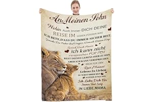 Hsientpe Sohn Geschenke von Mama, Kuscheldecke Geschenk für Sohn, Beste Sohn Geschenke, Mutter Sohn Personalisierte Decke Geschenk, Geburtstagsgeschenk für Meine Sohn, 18 Geburtstag Junge