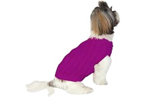 NOT TOO SHAGGY NTS Pets Cute and Cosy Turtleneck Puppy Jumper | Dog Jumper for Small Dogs | 5 Colours and 3 Sizes (Purple, Small)
