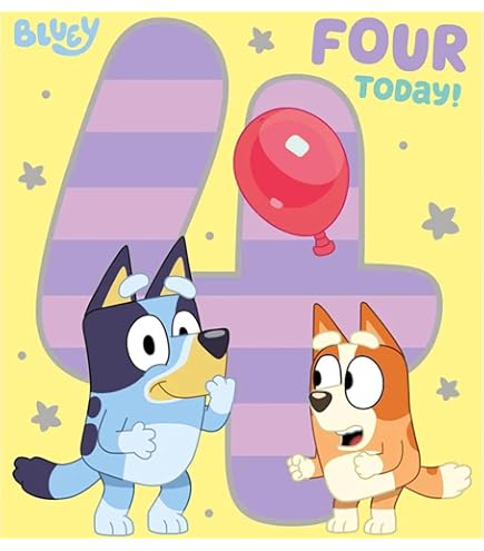 Danilo Promotions LTD Bluey - Biglietto di auguri per il 5