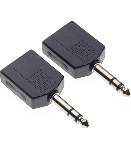 6,35 Mm Maschio A Doppio 3,5 Mm Femmina 3 Poli TRS 1/4" A 1/8" Adattatore Audio Convertitore Y Splitter Cavo 20 Cm - Foto 3