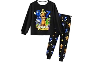 Pitevotur Boys 67 Meme Brainrot Shirt and Pants Set Long Sleeve Top and Trousers Home Clothes Playwear for Kids 5-12 Years