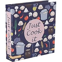 Recipe Binder Organizer – Full Color Cover, 12 Dividers, Recipe Pages & Sleeves, Kraft Box