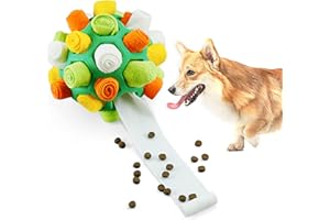 Tesytto Schnüffelball für Hunde Interaktives Hundespielzeug Ermutigen Natürliche Nahrungsfähigkeit Slow Food Training Bissresistenter Welpe Spielen Tragbare Hunde Intelligenzspielzeug(Sonntag Grün)
