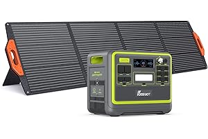 FOSSiBOT F2400 Generator solarny z panelem słonecznym, stacja zasilająca LiFePO4 2048 Wh z panelem słonecznym 200 W, 2400 W 3AC (szczytowa 460 W), elektrownia balkonowa, kompletny zestaw na kemping, podróż samochodem