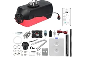 Triclicks 12V 5KW Air Diesel Heater Parking Heater Diesel Night Heater with Silencer LCD Switch Remote Control 10L Tank For Truck, Boat, Car Trailer, Motorhomes, Campervans (Style 1-with App)