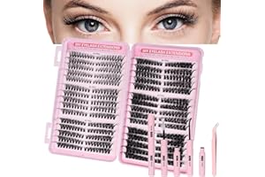 Aomig Wispy Cluster Lashes 540 szt. pojedynczych przedłużek rzęs, mieszane tace 8-16 mm, zestaw naturalnych przedłużek rzęs (30P + 40P + 50P + 60P + 80P + 100P)