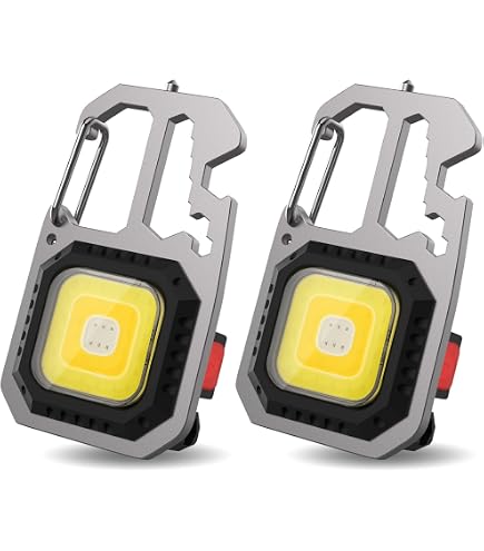Yizhet Set Di 2 Torce Portachiavi COB Ricaricabili USB, 800 Lumen, 7 Modalità, Con Magnete E Gancio, Impermeabile IP65 Per Campeggio Ed Emergenza
