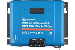 Victron Energy SmartSolar MPPT Tr VE. Can 150V 100 amp 12/24/36/48-Volt Solar Charge Controller (Bluetooth)