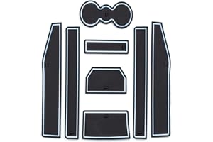 BMTick 1 Set Cup Holder Mats and Inserts for the Range Rover Evoque Model (2012-2018) - Custom Interior Fit Anti-Dust Mat, Car Non Slip Mats (White)