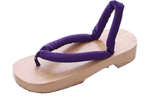 KAWAII-STORY K-G-60-3 liliowy fiolet jasne drewno oryginalne Japan Geta sandały Tabi Kimono Geisha Kendo