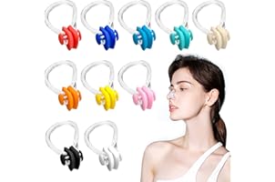 Lonwiner 5er Set Schwimm-Nasenclips - Bunte Nasenklammern Mit Ohrstöpseln