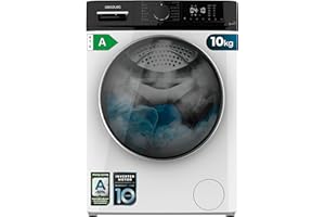 Cecotec Lavadora 10Kg Carga Frontal Bolero DressCode 10610 Inverter A. 1400 RPM, Steam Max, Motor Inverter Plus, 15 Programas, OnSmart, Smooth Wash, Stop&Go, Goma Antibacteriana, Drum Clean