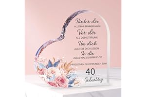 RISFIHEI 40th Birthday Women, Gift 40th Birthday Woman - Acrylic Plaque Gifts Decoration, 40th Birthday Women, 1985 40th Birthday Gift for Mum, Girlfriend, Sister