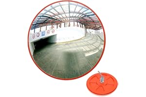 HUINI 60cm Konvexspiegel Verkehrsspiegel Sicherheitsspiegel Überwachungsspiegel Panoramaspiegel Konvex Spiegel für Parkplätze, Lager, Krankenhäuser, Fabriken, Schule
