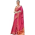 SWORNOF Women's Patola Silk Saree With Unstitched Boluse Piece