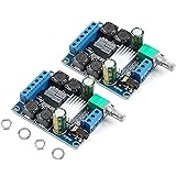 2Pcs Digital Amplifier Board, TPA3116D2 Dual Channel Audio Stereo AMP High Power Digital Subwoofer Power Amplifier Board 2x50