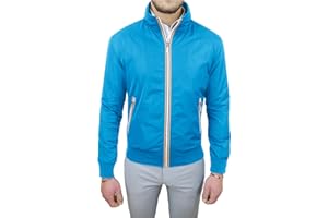 Evoga Giubbotto Giacca Uomo Codice Articolo 392115 Primavera Estate Slim Fit Tecnico Impermeabile Cerniera Manica Lunga Tasche Laterali con Zip Foderato Interno