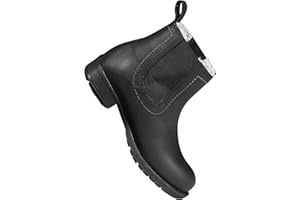 ELT Jodhpur - Botas de equitación para niños, de piel, color negro y plateado