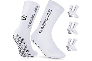 Gohanny Calze Calcio Antiscivolo Pacco da 3 Grip Socks Calcio, 35-39 39-46, Pettinato al 75%, Traspirante ed Elastico, Football Socks per Uomo Donna-Unisex Adulto