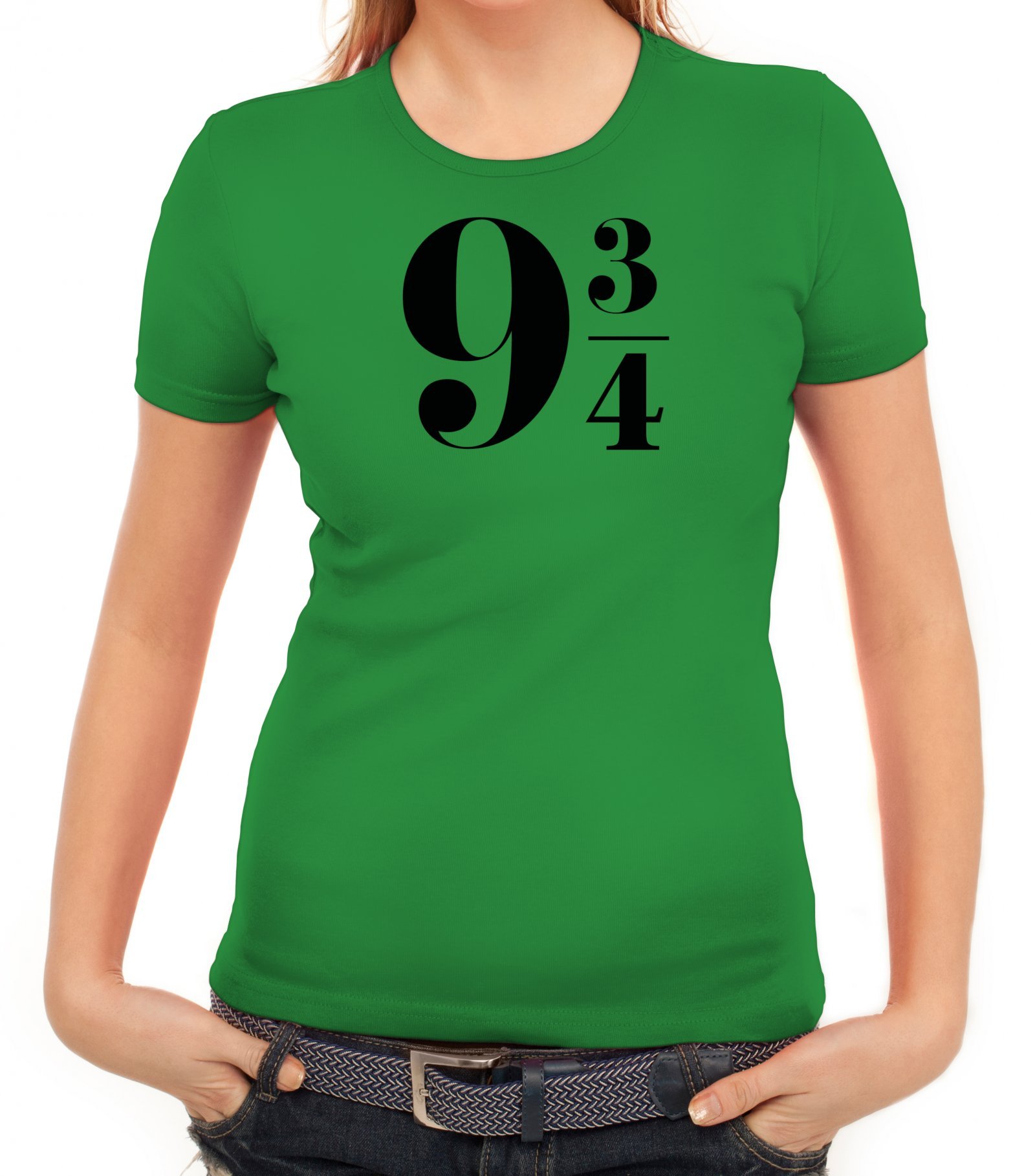 Damen-Frauen-T-Shirt-Rundhals-Harry-9-34-Gre-LKelly-Green