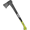 Davaon Pro 71cm Log Splitting Axe - Up To 30cm Logs - High Carbon Steel Blade - Balanced For Swing Power - 1.7kg Non Come Off Head - Strong Fibreglass Handle - Storage Case - Firewood Garden Camping