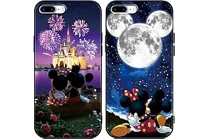 Omyzo [2 pezzi] Cover Anime Custodia per iPhone 7 Plus/8 Plus 5,5",Carino Cartone Animato Modello Antiurto Protezione Custodia con Tutto Il Corpo Tocco Morbido Setoso Silicone Case per iPhone 8 Plus