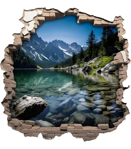 Samunshi Japanischer Garten Wandtattoo - Wandriss Design 30x30 Cm